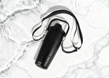 Logo trade promotional products image of: Avira Ayala RCS re-steel duosip lockable crossbody tumbler