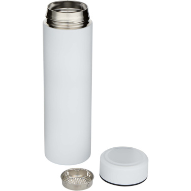 Logo trade promotional gifts image of: Taylor 450 ml double wall stainless steel flask with tea strainer