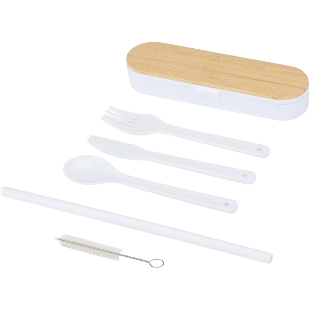 Logo trade promotional giveaways picture of: Runa cutlery set with bamboo lid