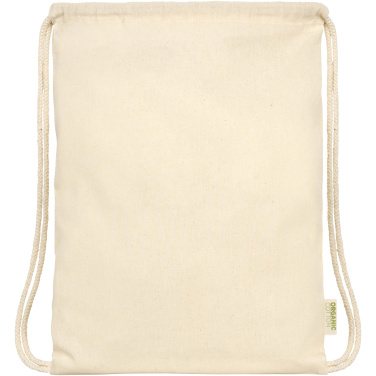 Logo trade promotional items image of: Odisha 100 g/m² OCS organic drawstring bag 5L