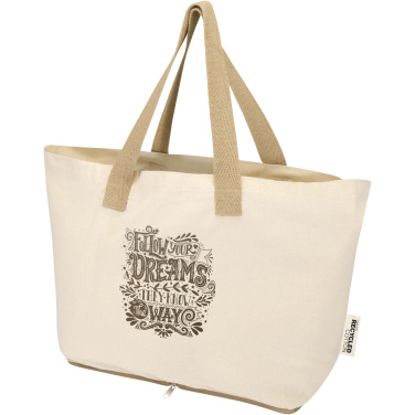 Logotrade promotional gift picture of: Sierra 140 g/m² GRS recycled foldable cotton tote bag 7L