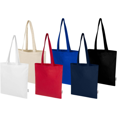 Logo trade promotional gifts image of: Peru Blend 180 g/m² GRS recycled cotton tote bag 7L
