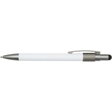 Logotrade corporate gift picture of: Rill RCS recycled ballpoint pen with stylus and fidget spinner (black ink)