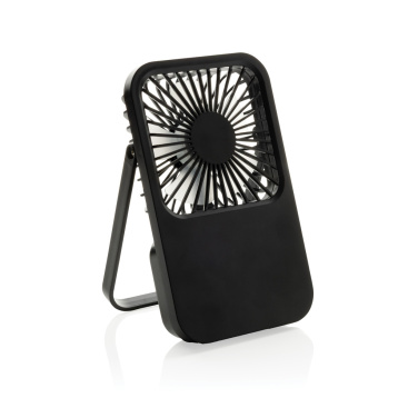 Logo trade promotional giveaways picture of: Aervina RCS recycled plastic re-chargeable desk fan