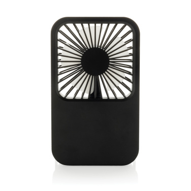 Logo trade promotional gifts image of: Aervina RCS recycled plastic re-chargeable desk fan