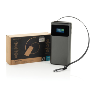 Logo trade promotional gift photo of: Quantum RCS ultra-fast PD45W 10.000mAh powerbank with screen