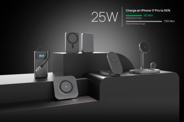 Logo trade promotional merchandise picture of: Quantum RCS ultra-fast 10.000mAh magnetic 25W powerbank