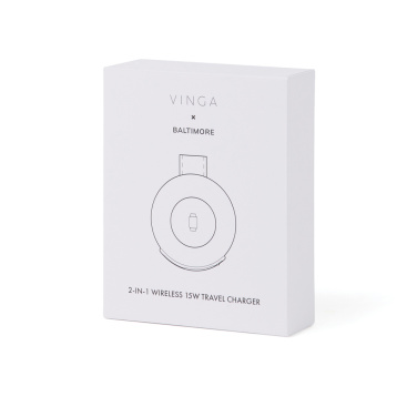 Logotrade promotional giveaway image of: VINGA Baltimore RCS 2-in-1 Wireless 15W Travel Charger