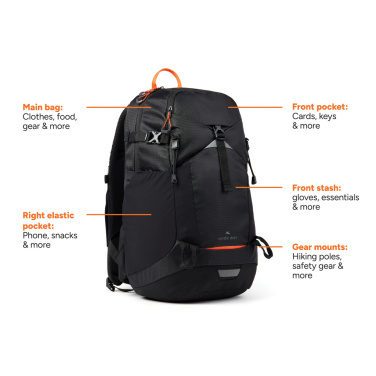 Logo trade promotional merchandise image of: Nordic Drift Trail RCS backpack 24L