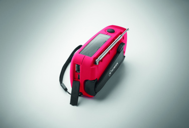 Logo trade promotional merchandise image of: Portable radio SOS with LED torch