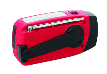 Logo trade promotional giveaways image of: Portable radio SOS with LED torch