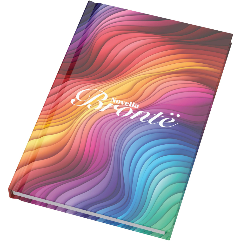 Logo trade promotional merchandise image of: Novella Brontë A5 glossy hard cover notebook - 100 sheets