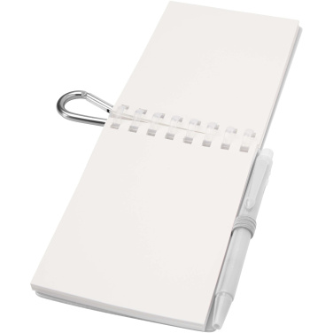 Logotrade promotional merchandise photo of: Lig Mini recycled outdoor soft cover notebook and ballpoint pen set (black ink)