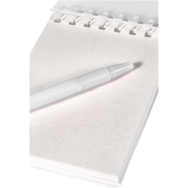 Logo trade promotional gifts picture of: Lig Mini recycled outdoor soft cover notebook and ballpoint pen set (black ink)
