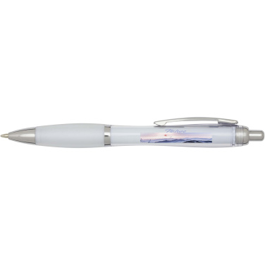Logo trade promotional item photo of: Nash RCS recycled plastic ballpoint pen (blue ink)