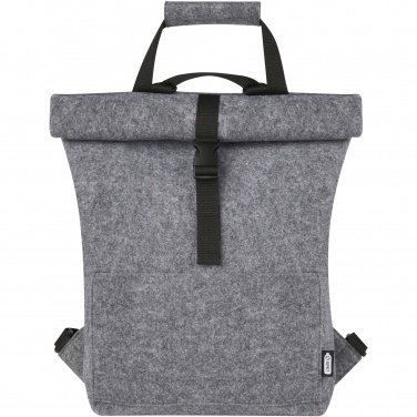 Logotrade reklaamtooted pilt: Felta GRS taaskasutatud vildist roll-top rattakott 13L