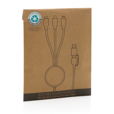 Logotrade reklaamtooted pilt: RCS-i ringlussevõetud TPE-st ja taaskasutatud plastist 6-ühes kaabel