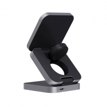 Logotrade reklaamtooted pilt: Terra RCS taaskasutatud alumiiniumist kokkupandav kolm ühes 15 W laadija