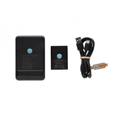 Logotrade firmakingid pilt: Powerbase RCS taaskasutatud plastist kolm ühes laadija koos toitepangaga