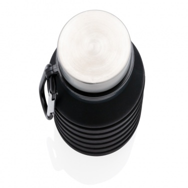 Logotrade reklaamtoote foto: Lekkekindel kokkupandav kaanega silikoonpudel