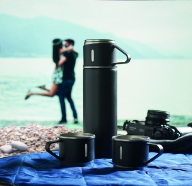 Logo trade reklaamkingituse pilt: Kaheseinaline pudeli ja tassi komplekt