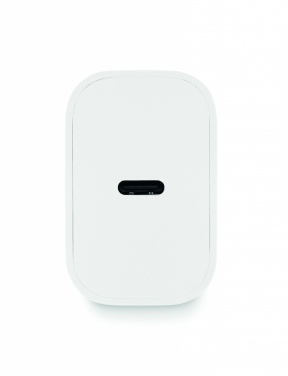 Logotrade firmakingi foto: 20W 2-pordiline USB-laadija EU pistik