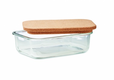 Logo trade reklaamkingituse pilt: Korgist kaanega klaasist lõunakarp
