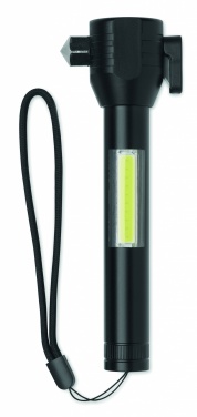 Logotrade reklaamtoote foto: 3-ühes alumiiniumist taskulamp koos avariivasara ja turvavöölõikuriga, kohandatava trükilahendusega