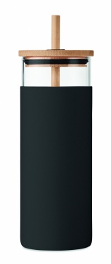 Logotrade reklaamtoote foto: 450 ml bambusest kaane ja kõrrega joogitops