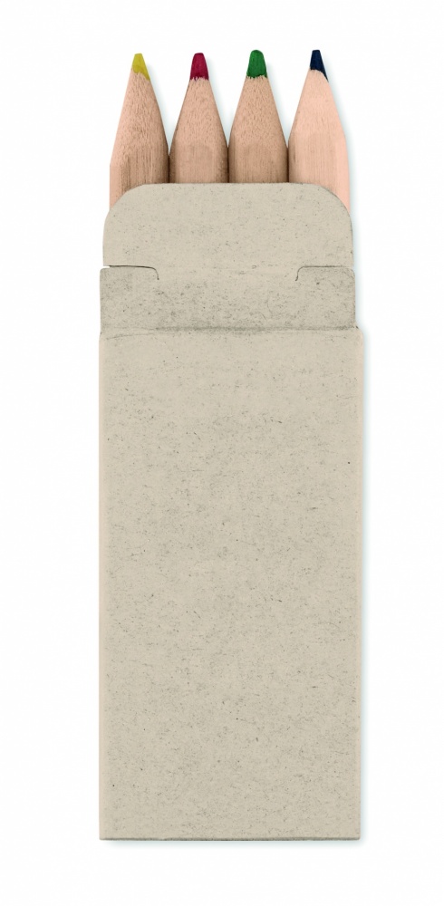 Logo trade reklaamkingituse pilt: 4 mini värvilist pliiatsit