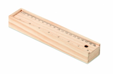 Logo trade reklaamtooted foto: Kirjatarvete komplekt puidust karbis