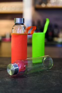 Logo trade reklaamkingid foto: Klaaspudel Klagenfurt roostevabast terasest korgiga 500 ml