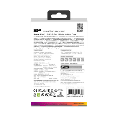 Logo trade reklaamtooted foto: Silicon Power kõvaketas Armor A30 2TB