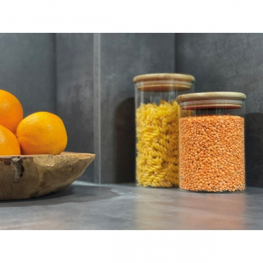 Logo trade reklaamtoote pilt: Klaasist säilitusnõu kaanega ONTARIO 1000 ml