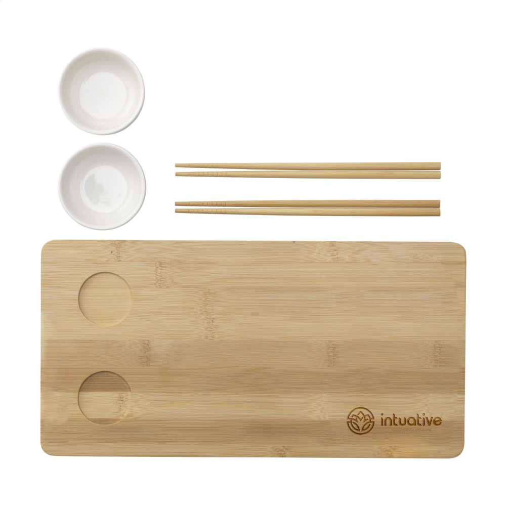 Logotrade reklaamkingid pilt: Temaki Bamboo Sushi Tray kinkekomplekt