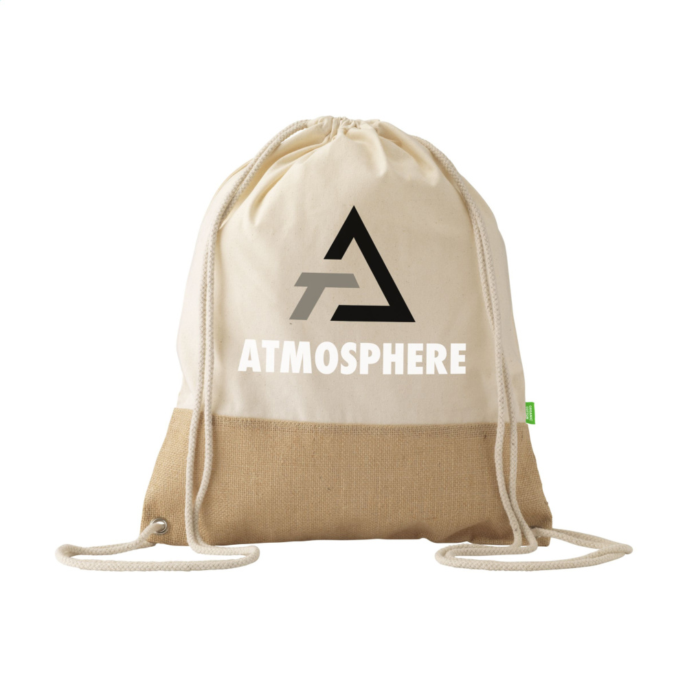 Logotrade reklaamtoote foto: Kombineeritud orgaaniline seljakott (160 g/m²)