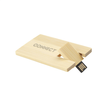 Logotrade meened pilt: Krediitkaart USB Bamboo 8 GB