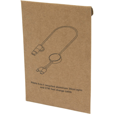 Logotrade reklaamkingitused pilt: Punane Alasia 5-in-1 taaskasutatud alumiiniumist ja plastikust kiirlaadimiskaabel