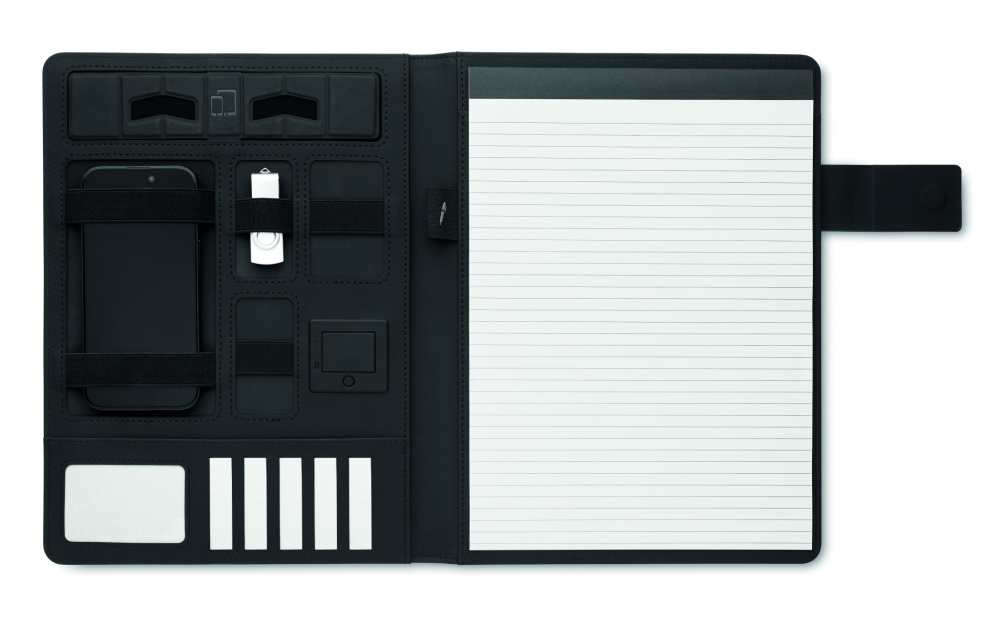 Logotrade reklaamkingid pilt: BURGUS A4 kaust ja juhtmevaba laadija