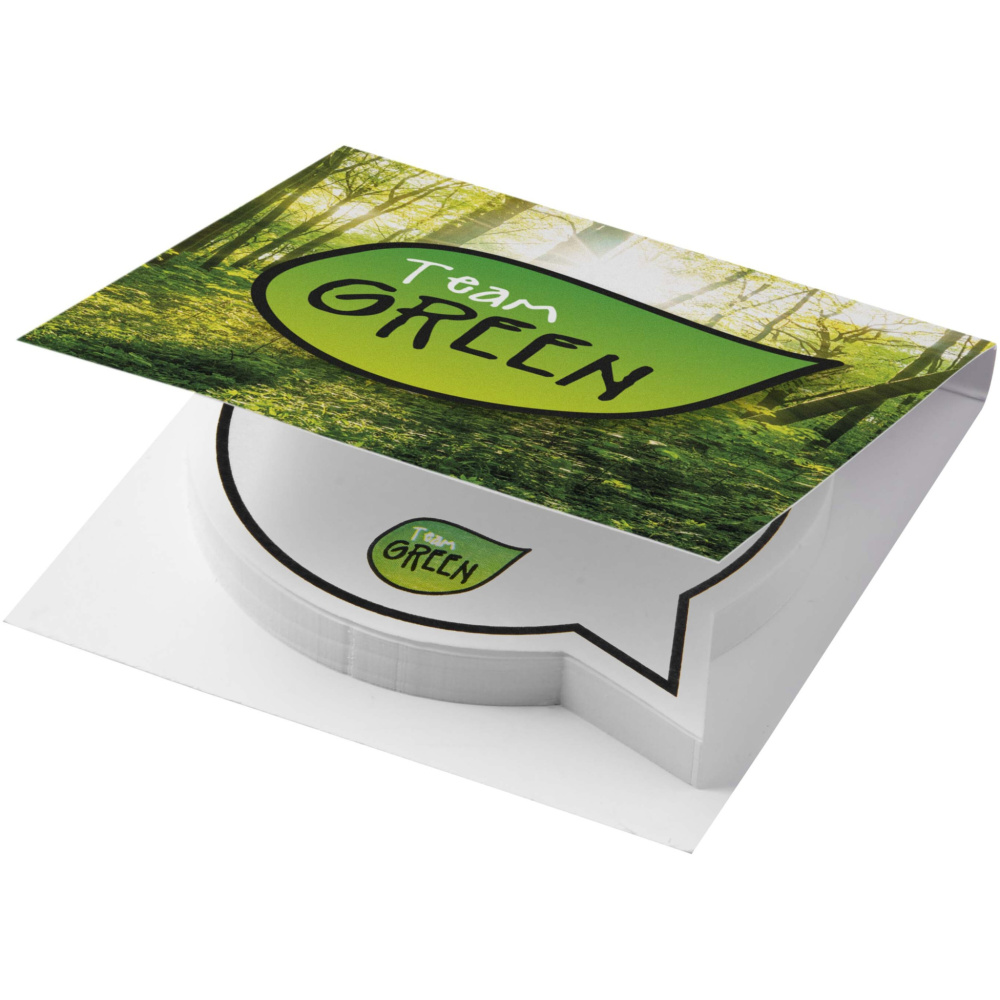 Logo trade ärikingi pilt: Sticky-Mate® pehmete kaantega kõnemullikujulised kleeppaberid