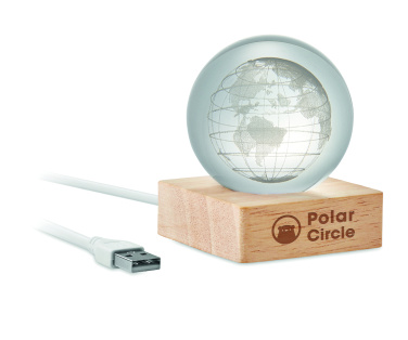 Logo trade reklaamtoote pilt: LED-klaasist kera Globe