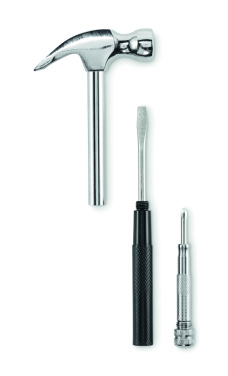 Logotrade reklaamtoote foto: CLAW IT süsinikterasest haamer ja kruvikeeraja