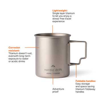 Logotrade ärikingi foto: Nordic Drift Trail Ultra Light Titanium 450ml kruus
