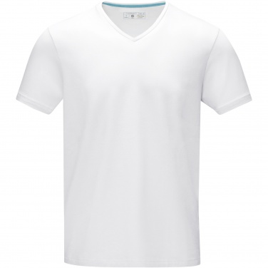 Logotrade mainoslahja tuotekuva: Kawartha short sleeve men's organic V-neck t-shirt