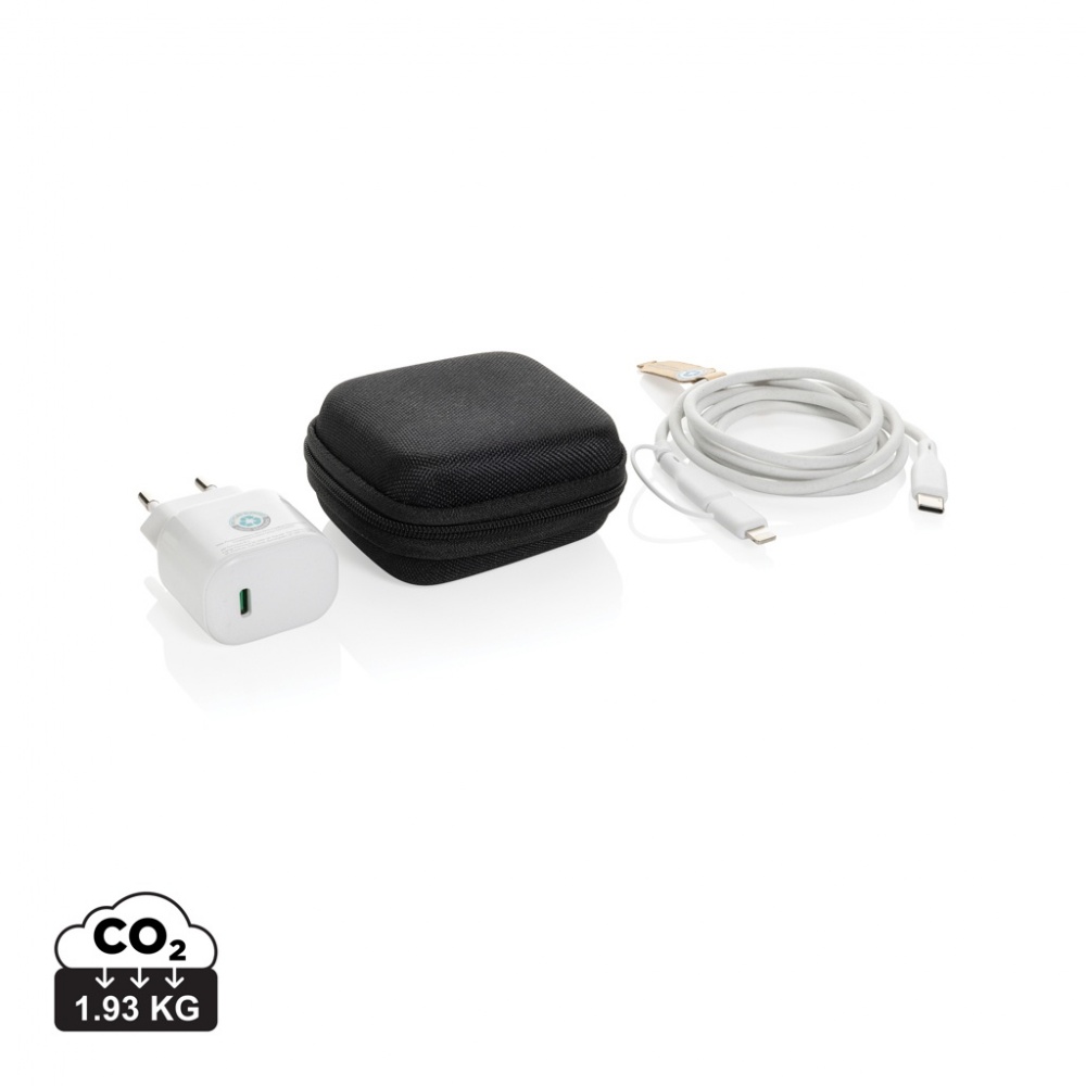 Logo trade mainostuote kuva: Boost RCS kierrätetty PET 20W USB-C 2 kpl lataussetti
