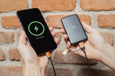 Logotrade liikelahjat mainoslahjat tuotekuva: Ohio RCS sertifioitu kierrätysmuovinen 6-in-1 johto