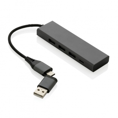 Logotrade liikelahja mainoslahja kuva: Terra RCS alumiininen USB-hub 3 portilla