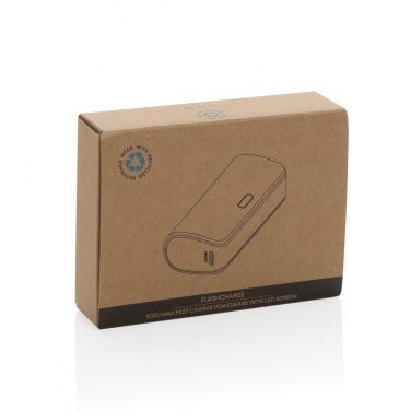 Logotrade liikelahja tuotekuva: FlashCharge 5000mAh pikalatausvirtapankki RCS muovista