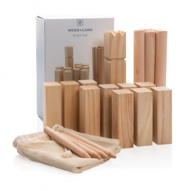 Logo trade liikelahja kuva: Puinen kubb -setti