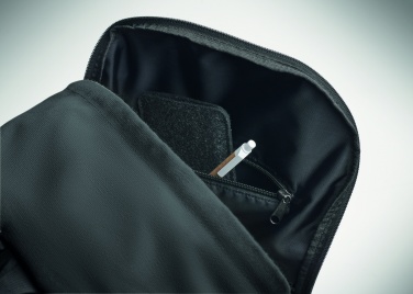 Logotrade mainostuote tuotekuva: 15 tuuman kannettava reppu kierrätetystä esikulutetusta puuvillasta mukautettavalla painatuksella